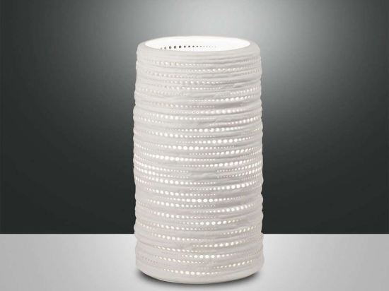 Φωτιστικό Επιτραπέζιο Marbella 3527-30-102 White Fabas Luce Μέταλλο,Κεραμικό