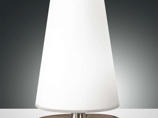Φωτιστικό Επιτραπέζιο Milady 3576-30-178 Satined Nickel Fabas Luce Μέταλλο,Γυαλί