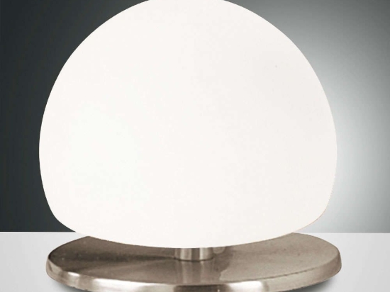 Φωτιστικό Επιτραπέζιο Morgana 3570-30-178 Satined Nickel Fabas Luce Μέταλλο,Γυαλί