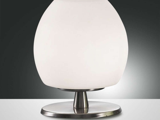 Φωτιστικό Επιτραπέζιο Rockford 3571-30-102 White Fabas Luce Μέταλλο,Γυαλί