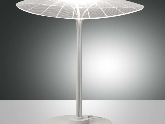 Φωτιστικό Επιτραπέζιο Led Vela 3625-30-102 White Fabas Luce Μέταλλο, Μεθακρυλικό