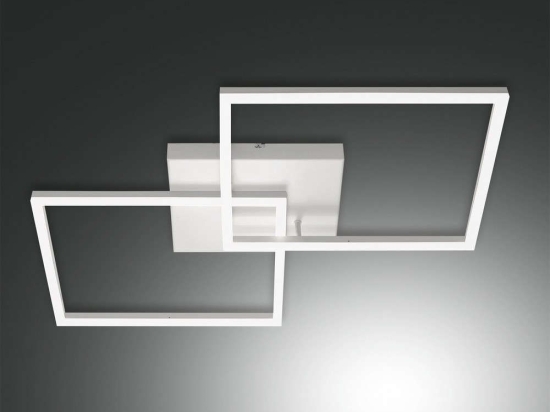Φωτιστικό Οροφής - Πλαφονιέρα Led Bard 3394-65-102 White Fabas Luce Μέταλλο, Μεθακρυλικό