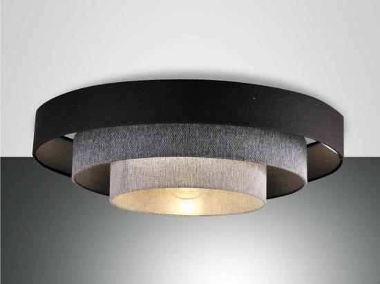 Φωτιστικό Οροφής - Πλαφονιέρα Brava 3639-65-354 Shades Of Grey Fabas Luce Μέταλλο,Ύφασμα