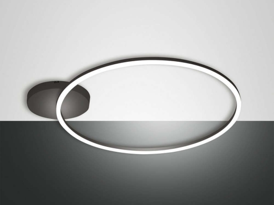 Φωτιστικό Οροφής - Πλαφονιέρα Led Giotto 3508-61-101 Black Fabas Luce Μέταλλο, Μεθακρυλικό