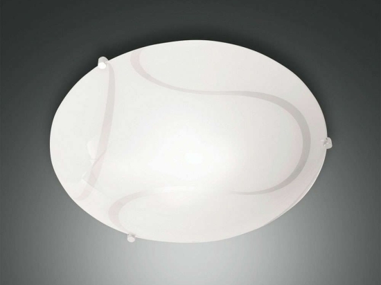 Φωτιστικό Οροφής - Πλαφονιέρα Magma 3521-61-102 White Fabas Luce Μέταλλο,Γυαλί