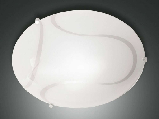 Φωτιστικό Οροφής - Πλαφονιέρα Magma 3521-65-102 White Fabas Luce Μέταλλο,Γυαλί