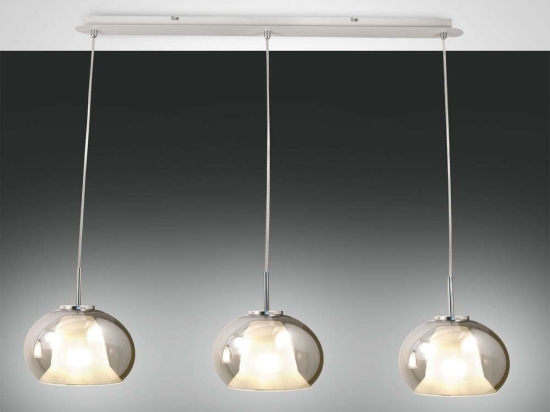 Φωτιστικό Οροφής - Ράγα Bretagna 3599-49-126 Transparent Grey Fabas Luce Μέταλλο,Γυαλί