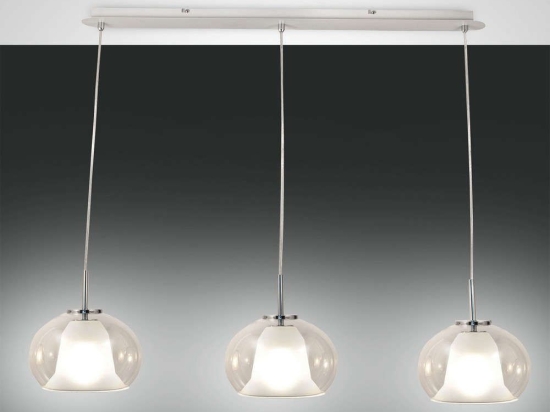 Φωτιστικό Οροφής - Ράγα Bretagna 3599-49-241 Transparent Fabas Luce Μέταλλο,Γυαλί
