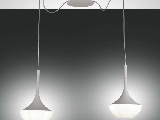 Φωτιστικό Οροφής Apollo 3623-42-102 White Fabas Luce Μέταλλο,Γυαλί