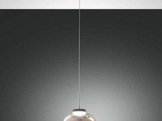 Φωτιστικό Οροφής Led Arabella 3547-40-126 Transparent Grey Fabas Luce Μέταλλο,Γυαλί