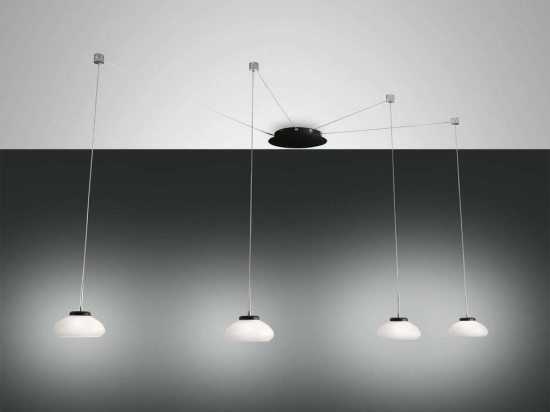 Φωτιστικό Οροφής Led Arabella 3547-49-102 White Fabas Luce Μέταλλο,Γυαλί