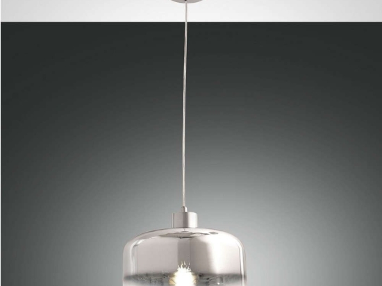 Φωτιστικό Οροφής Cathy 3520-40-299 Shaded Chrome Fabas Luce Μέταλλο,Γυαλί