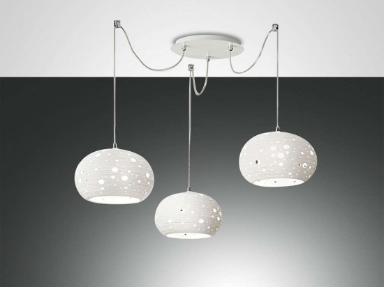 Φωτιστικό Οροφής Corvara 3531-47-102 White Fabas Luce Μέταλλο,Κεραμικό