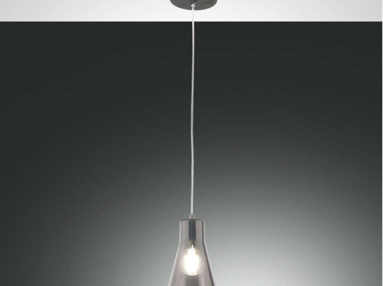 Φωτιστικό Οροφής Dafne 3596-40-126 Transparent Grey Fabas Luce Μέταλλο,Γυαλί
