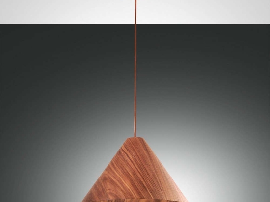 Φωτιστικό Οροφής Esino 3630-45-130 Walnut Fabas Luce Μέταλλο,Ξύλο