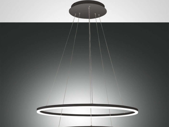 Φωτιστικό Οροφής Led Giotto 3508-45-101 Black Fabas Luce Μέταλλο, Μεθακρυλικό