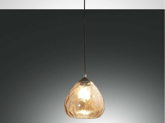 Φωτιστικό Οροφής Gisella 3518-40-125 Amber Fabas Luce Μέταλλο,Γυαλί