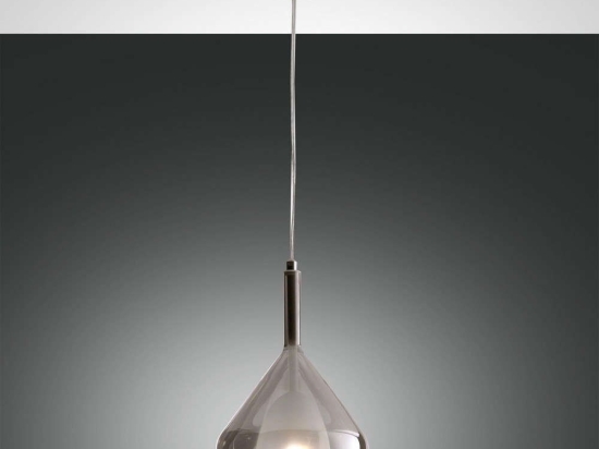 Φωτιστικό Οροφής Lila 3481-40-126 Transparent Grey Fabas Luce Μέταλλο,Γυαλί
