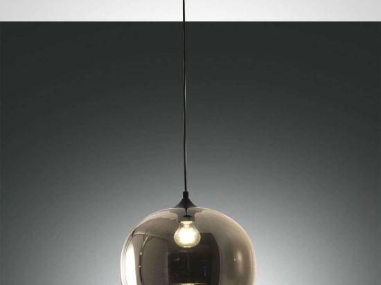 Φωτιστικό Οροφής Maia 3490-40-126 Transparent Grey Fabas Luce Μέταλλο,Γυαλί
