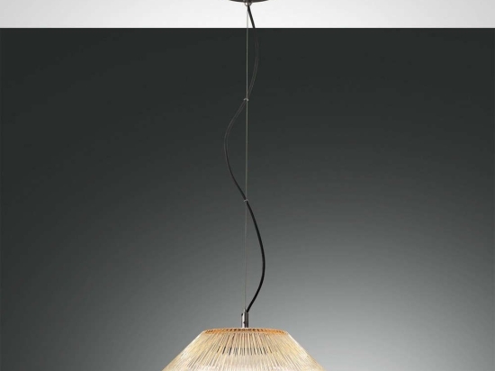 Φωτιστικό Οροφής Salento 3637-40-125 Amber Fabas Luce Μέταλλο,Γυαλί