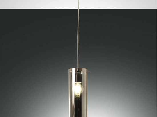 Φωτιστικό Οροφής Sintesi 3480-40-126 Transparent Grey Fabas Luce Μέταλλο,Γυαλί