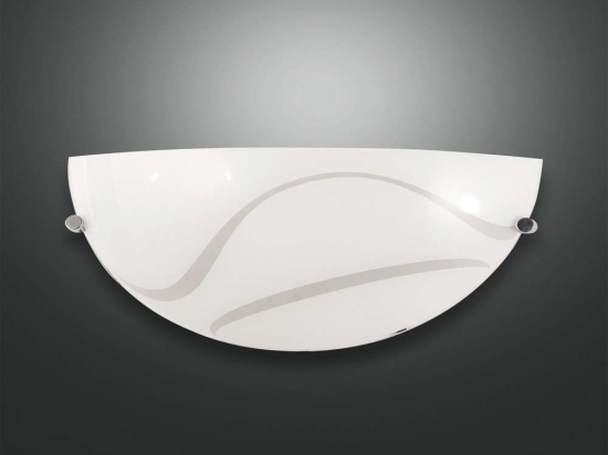 Φωτιστικό Τοίχου - Απλίκα Magma 3521-21-102 White Fabas Luce Μέταλλο,Γυαλί