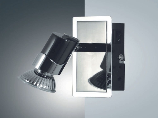 Φωτιστικό Τοίχου Alice 2554-81-172 Black Chrome Fabas Luce Μέταλλο