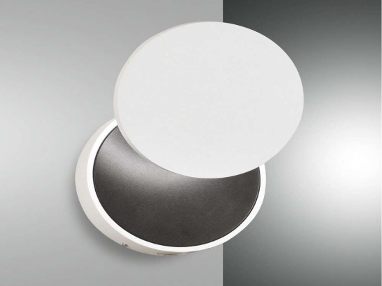 Φωτιστικό Τοίχου Led Ara 3452-21-102 White Fabas Luce Μέταλλο, Μεθακρυλικό