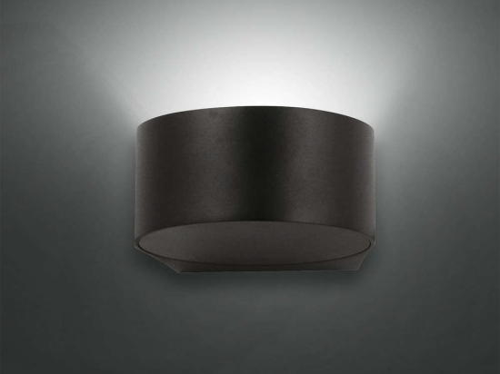 Φωτιστικό Τοίχου Led Lao 3603-21-101 Black Fabas Luce Αλουμίνιο,Γυαλί