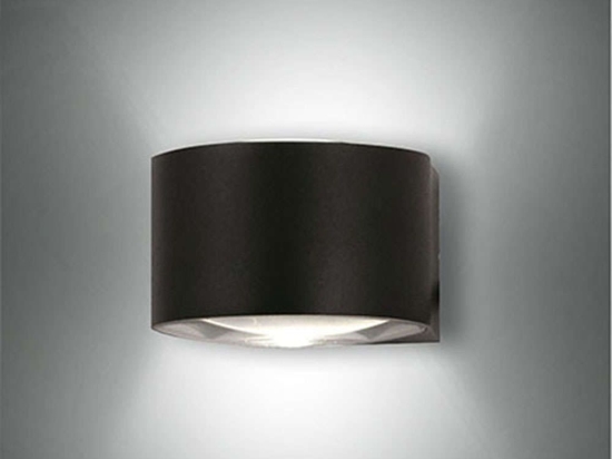 Φωτιστικό Τοίχου Led Lao 3603-22-101 Black Fabas Luce Αλουμίνιο,Γυαλί