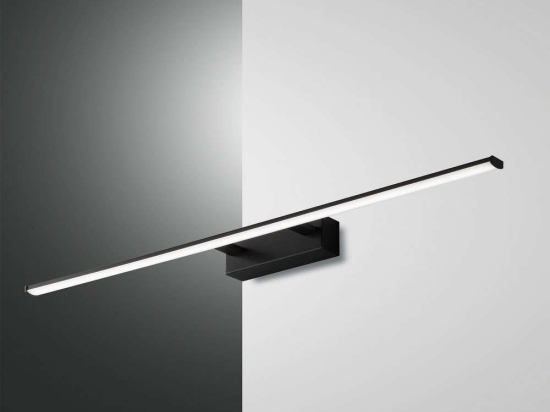 Φωτιστικό Τοίχου Led Nala 3361-28-101 Black Fabas Luce Μέταλλο, Μεθακρυλικό