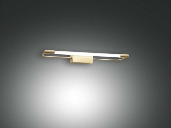 Φωτιστικό Τοίχου Led Rapallo 3552-21-119 Satined Brass Fabas Luce Μέταλλο, Μεθακρυλικό