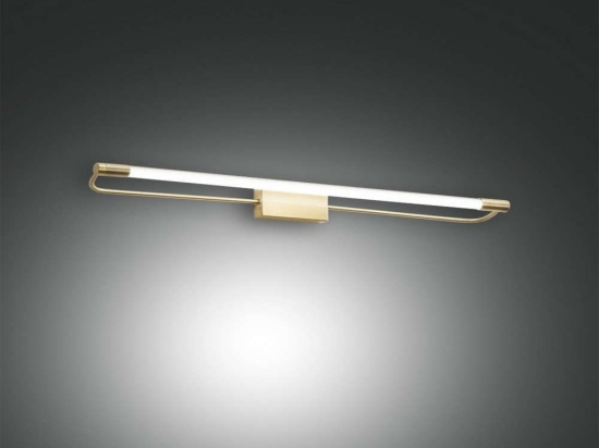 Φωτιστικό Τοίχου Led Rapallo 3552-26-119 Satined Brass Fabas Luce Μέταλλο, Μεθακρυλικό