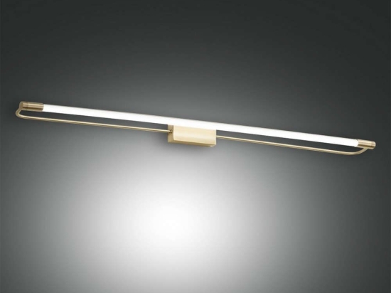 Φωτιστικό Τοίχου Led Rapallo 3552-28-119 Satined Brass Fabas Luce Μέταλλο, Μεθακρυλικό
