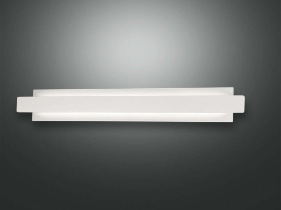 Φωτιστικό Τοίχου Led Regolo 3558-22-102 White Fabas Luce Μέταλλο,Γυαλί