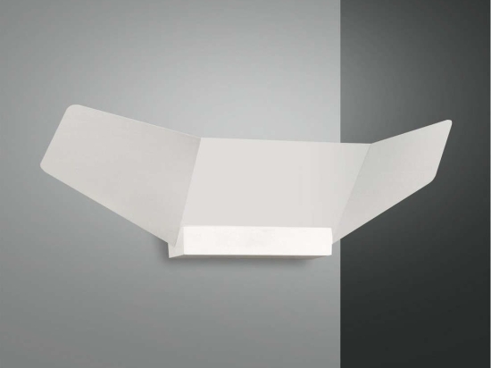 Φωτιστικό Τοίχου Led Safi 3476-21-102 White Fabas Luce Μέταλλο,Ξύλο