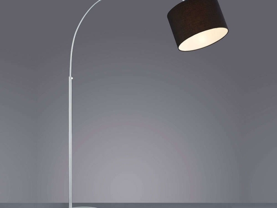 Φωτιστικό Δαπέδου Hotel 461100102 D30x150 - 215cm Black Trio Lighting Μέταλλο,Ύφασμα