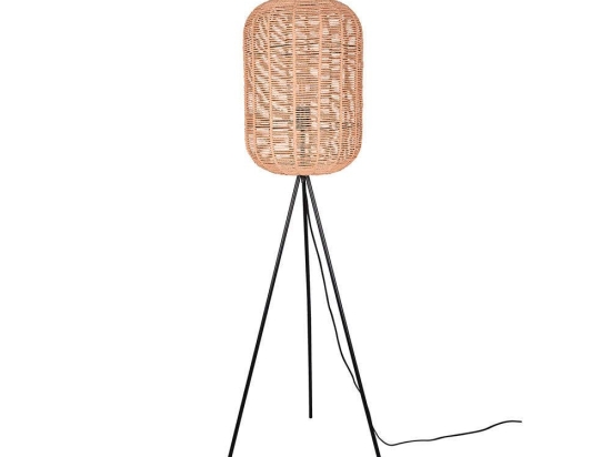 Φωτιστικό Δαπέδου Runa 403000132 35x150cm 1xE27 40W Black-Natural Trio Lighting