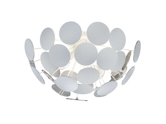 Φωτιστικό Οροφής - Πλαφονιέρα Discalgo 609900331 Ø54x30cm White Trio Lighting Μέταλλο,Πλαστικό