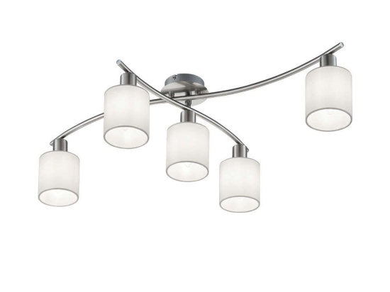 Φωτιστικό Οροφής - Πλαφονιέρα Garda 605400501 White Trio Lighting Μέταλλο,Ύφασμα