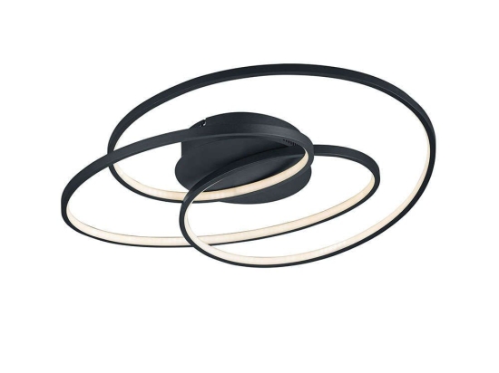 Φωτιστικό Οροφής - Πλαφονιέρα Led Gale 673916032 60x43cm Black Trio Lighting Μέταλλο