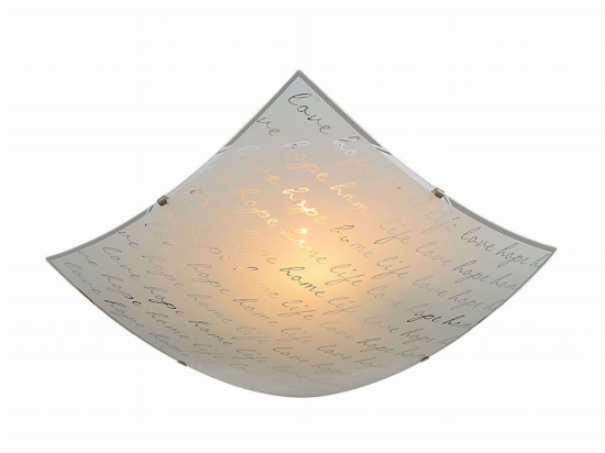 Φωτιστικό Οροφής - Πλαφονιέρα Signa 602500201 40x40cm Decorated White Trio Lighting Μέταλλο,Γυαλί