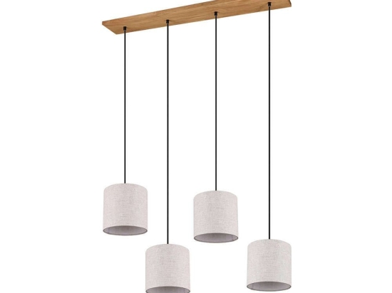Φωτιστικό Οροφής - Ράγα Elmau 302100430 4xE27 60W Beige-Natural Trio Lighting