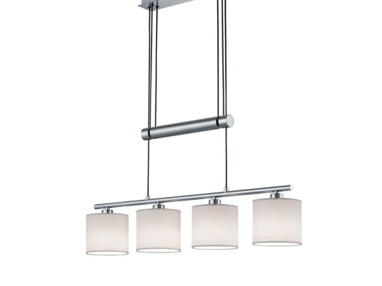 Φωτιστικό Οροφής - Ράγα Garda 305400401 White Trio Lighting Μέταλλο,Ύφασμα