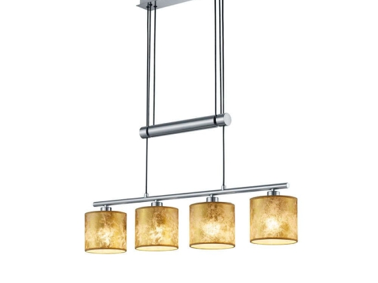 Φωτιστικό Οροφής - Ράγα Garda 305400479 Gold Trio Lighting Μέταλλο,Ύφασμα