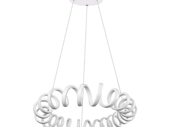 Φωτιστικό Οροφής Led Curl 325110131 4000K Ø55x150cm White Trio Lighting Μέταλλο