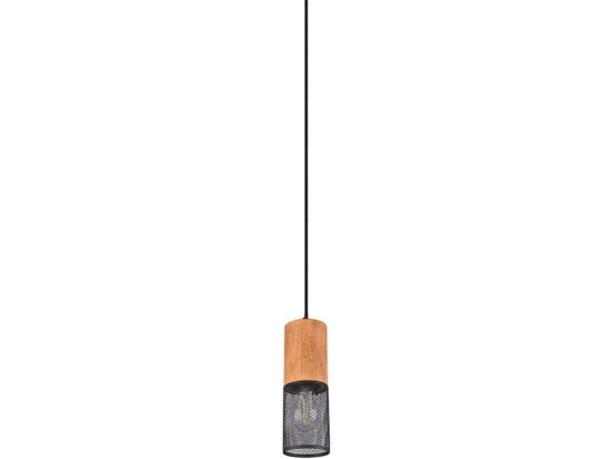 Φωτιστικό Οροφής Tosh 304300132 Ø10x150cm Natural-Black Trio Lighting Μέταλλο,Ξύλο