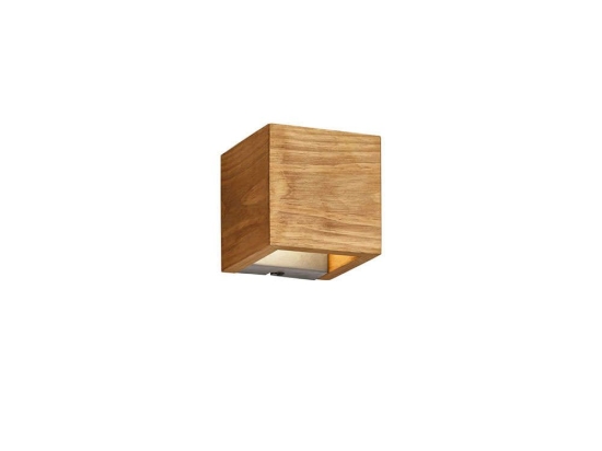 Φωτιστικό Τοίχου - Απλίκα Led Brad 223710130 11x11cm Wood Trio Lighting Μέταλλο,Ξύλο