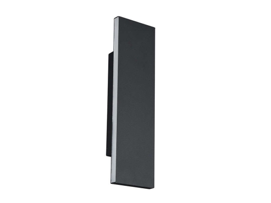 Φωτιστικό Τοίχου-Απλίκα Led Concha 28x8cm Anthracite-White 225172942 Trio Lighting Μέταλλο,Ακρυλικό