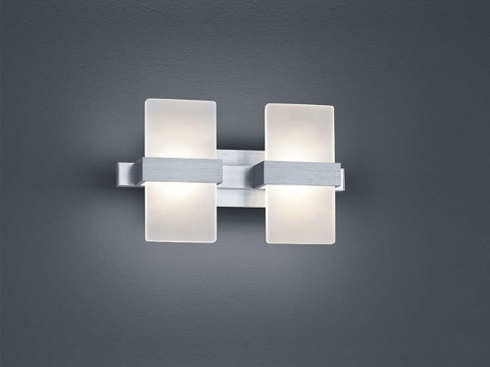 Φωτιστικό Τοίχου-Απλίκα Led Platon 2x430Lm 30x18x11cm Brushed Aluminium-White 274670205 Trio Lightin Αλουμίνιο